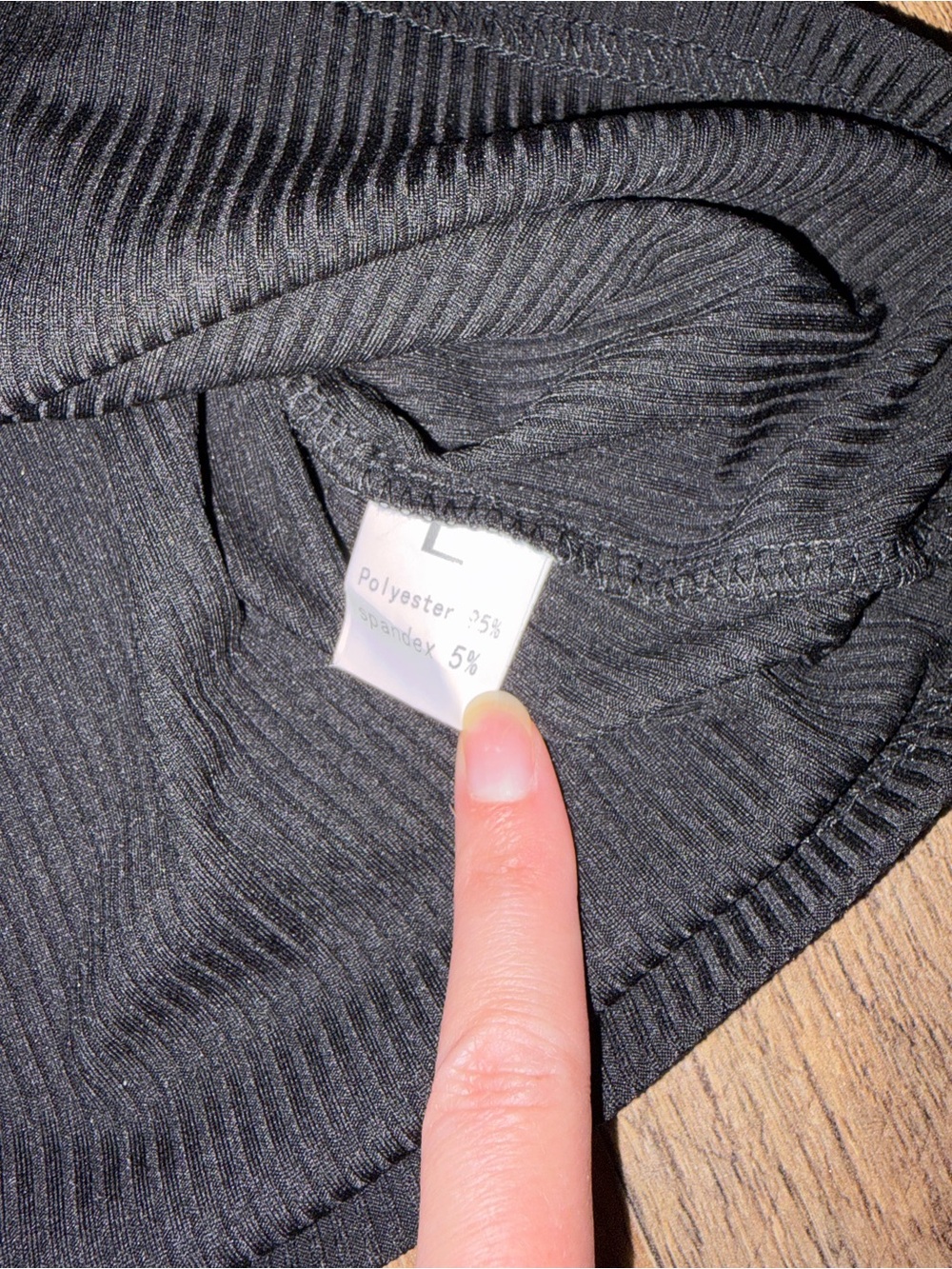 Black Ribbed Tank Top - Picture 3 of 3